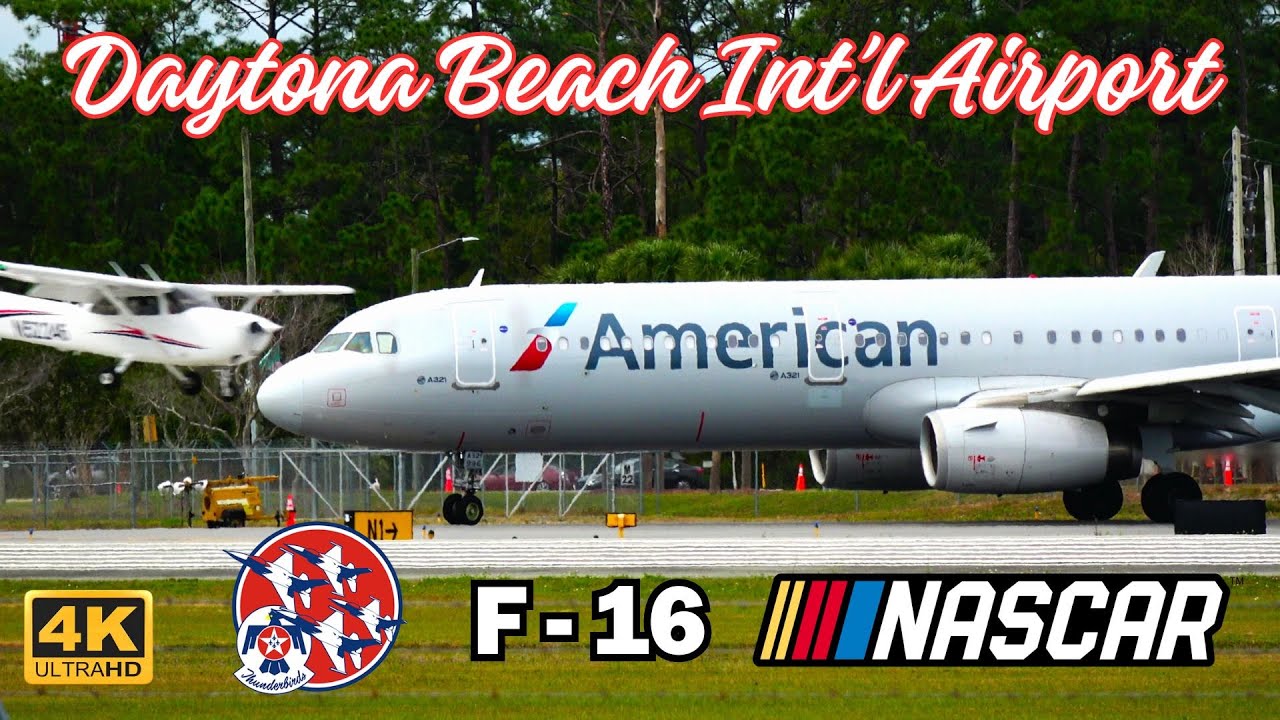 #4K PLANESPOTTING | DAYTONA BEACH INT'L AIRPORT | 2/15/24 | F-16 #aviation #avgeeks #new #plane