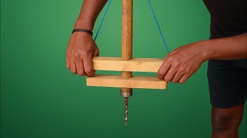 “Amazing Homemade Hand Drill Hack! No Electricity Needed | DIY Woodworking Tool Idea”