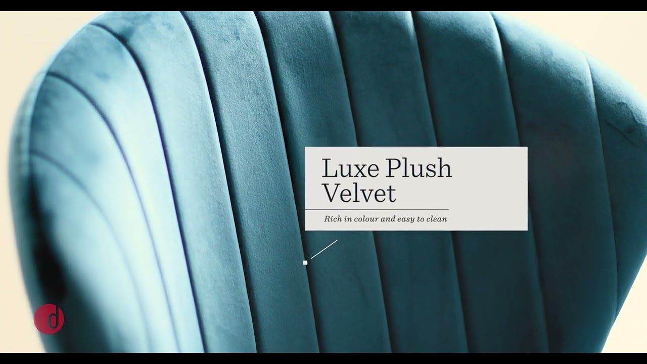 Harper Velvet Gas Lift Bar Stool Features