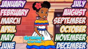 Months of the Year | English and Spanish by Gracie’s Corner | Nursery Rhymes + Kids Songs