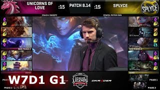 Unicorns of Love vs Splyce | Week 7 Day 1 S8 EU LCS Summer 2018 | UOL vs SPY W7D1 Unicorns of Love vs Splyce | Week 7 Day 1 S8 EU LCS Summer 2018 | UOL vs SPY W7D1
