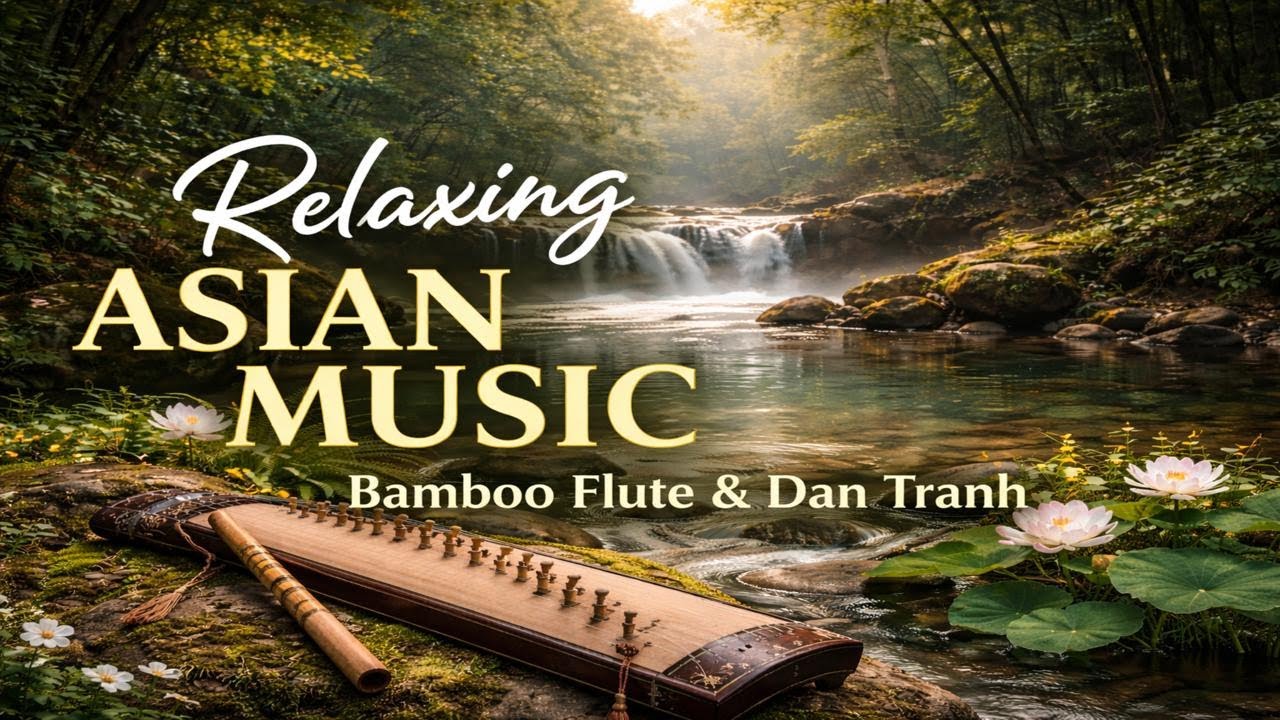 1 Hour Relaxing Nature Music with Bamboo Flute & Dan Tranh | Calm ...