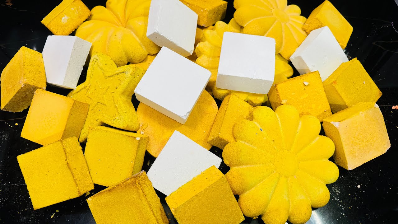 Yellow Dyed CC Reform | Soft Crispy Dyed Chalk ASMR Crush - YouTube