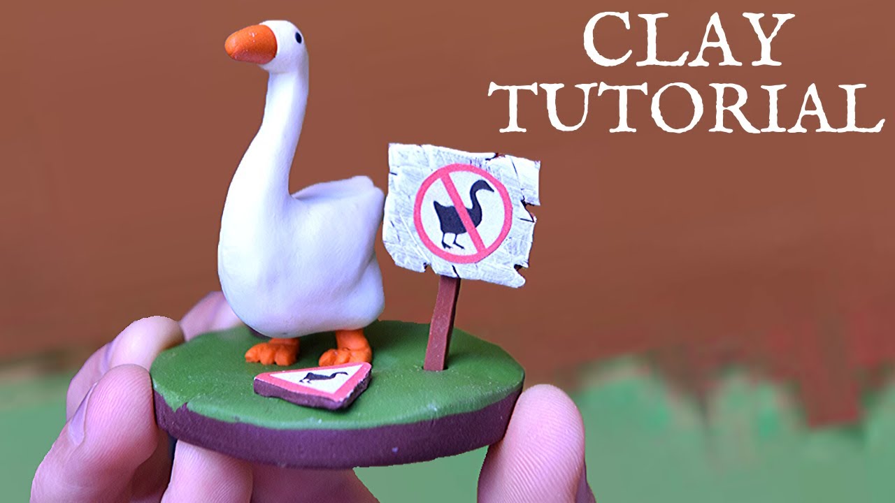 Making The Goose From Untitled Goose Game Using Polymer Clay (Tutorial