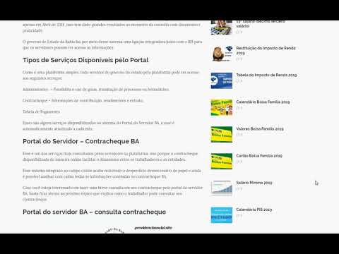 Portal do Servidor BA - contracheque