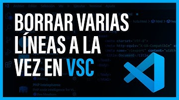 BORRAR VARIAS LÍNEAS A LA VEZ en VISUAL STUDIO CODE ✅