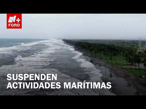 'Rough Seas' in Lázaro Cárdenas due to Hurricane Polo in Michoacán
