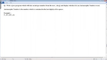 Java Program To Check Whether An Integer Number Is An Automorphic Number Or Not