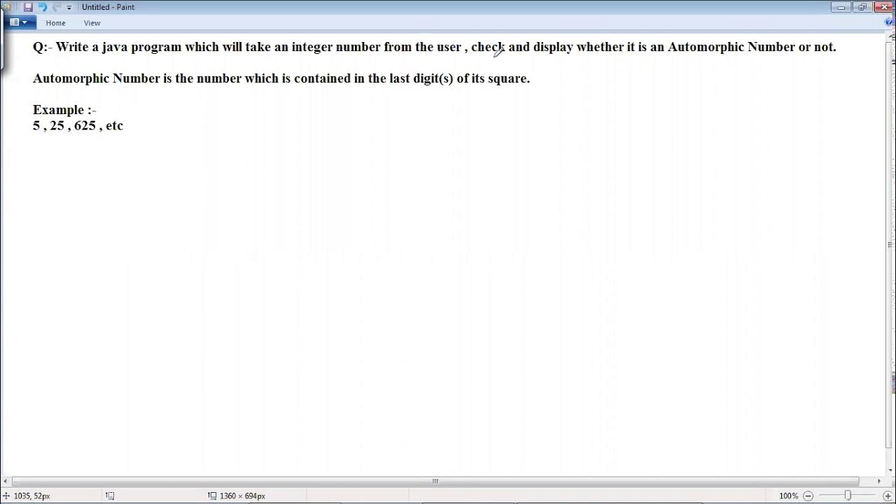 Java Program To Check Whether An Integer Number Is An Automorphic ...