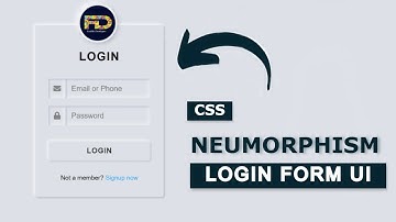 Neumorphism Login Form using HTML and CSS
