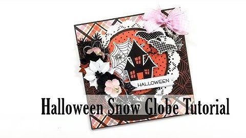 Day 3 of 13 Days of Halloween Vintage Snow Globe Greeting Card Polly