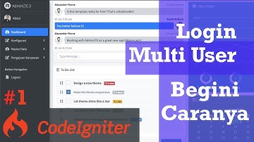 #1 Login Multi User Menggunakan Codeigniter dan Otomatis Blokir saat salah password berkali kali
