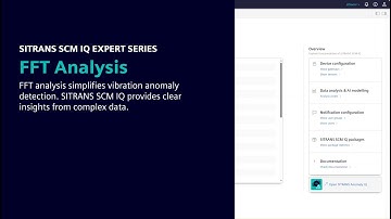 SITRANS SCM IQ Expert Series: FFT Analysis