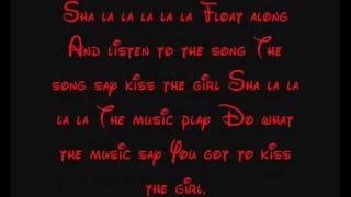 Video thumbnail of "Kiss The Girl - The Little Mermaid Lyrics"