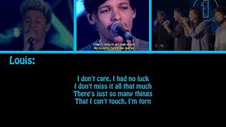One Direction - Torn (cover) Color Coded Lyrics