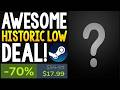 AWESOME NEW HISTORIC LOW STEAM GAME DEAL + GREAT NEW STEAM DEALS AND SALES!
