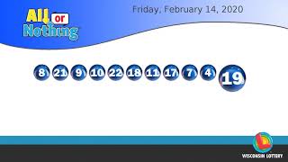 WI Lottery DailyLotto_AoN 02/14/2020