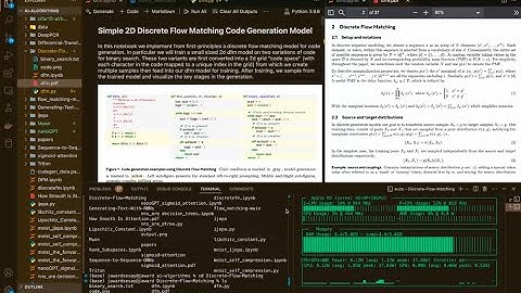 Implements from first-principle a discrete flow matching model for code generation