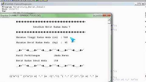 Program Pascal Hitung Berat Ideal