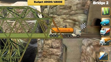 Bridge Constructor - The Ridge - Bridge 2 | Tank Truck Proof | 3 star