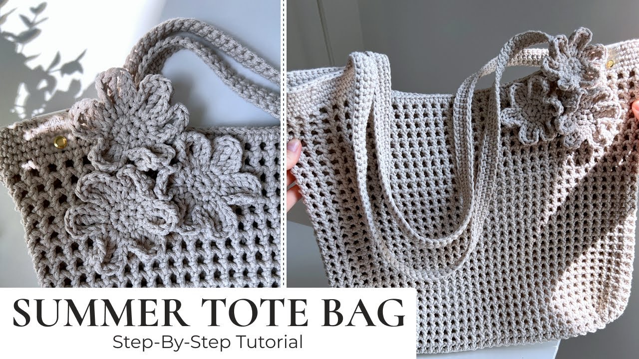 👜 How to Crochet a Mesh Stitch Tote Bag | Step-by-Step Summer Shopper ...