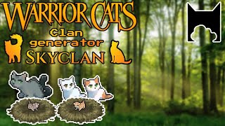 FIVE NEW CATS Join Skyclan?! 🐾 | Warrior Cats Skyclan Clan Generator #warriorcats #clangenerator