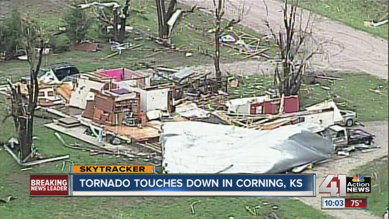 Tornadoes touch down in Kansas - YouTube