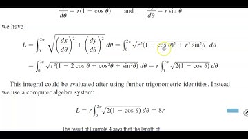 Example 4: Find the length of one arch of the cycloid