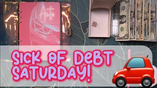 🚗 Sick of Debt Saturday 🚗 $232 for Car Loan Debt Payoff | #debtfreejourney #cashstuffing 