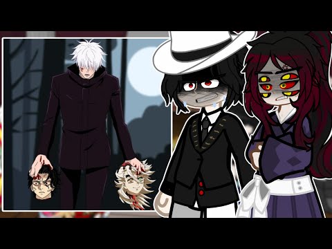 Upper Moons + Muzan React a GOJO BECOMES A DEMON SLAYER - FULL PART