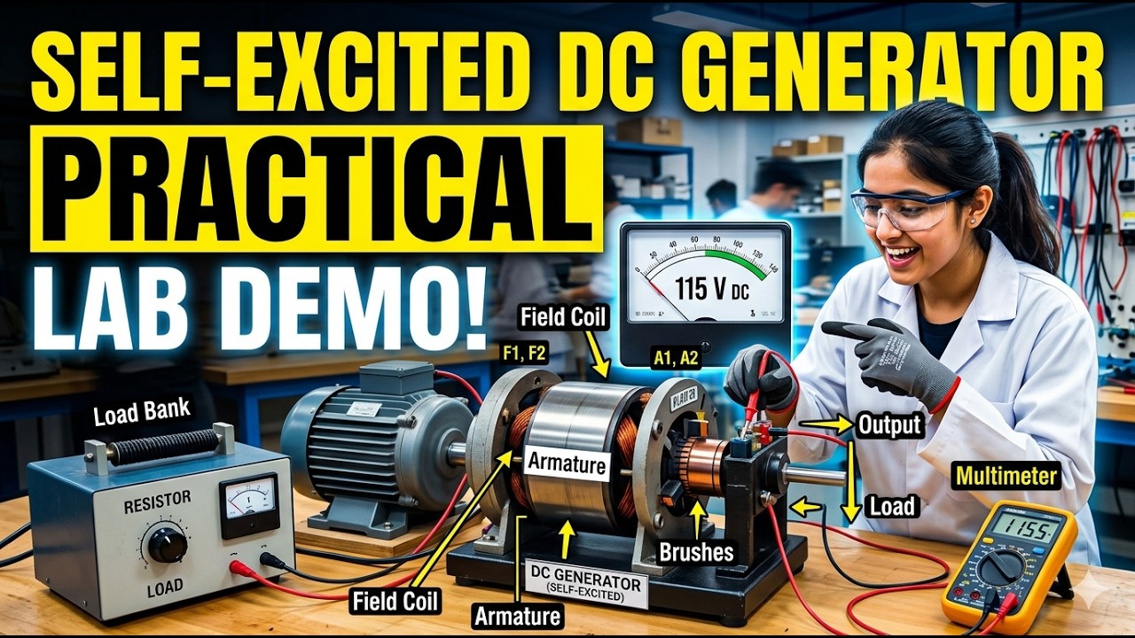 Practical Dc Generator DC GENERATOR PRACTICAL ! How Self-Excited DC Generators Build Up ...