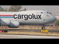 Boeing 747-8R7F de Cargolux despegando del Aeropuerto Internacional de Guadalajara