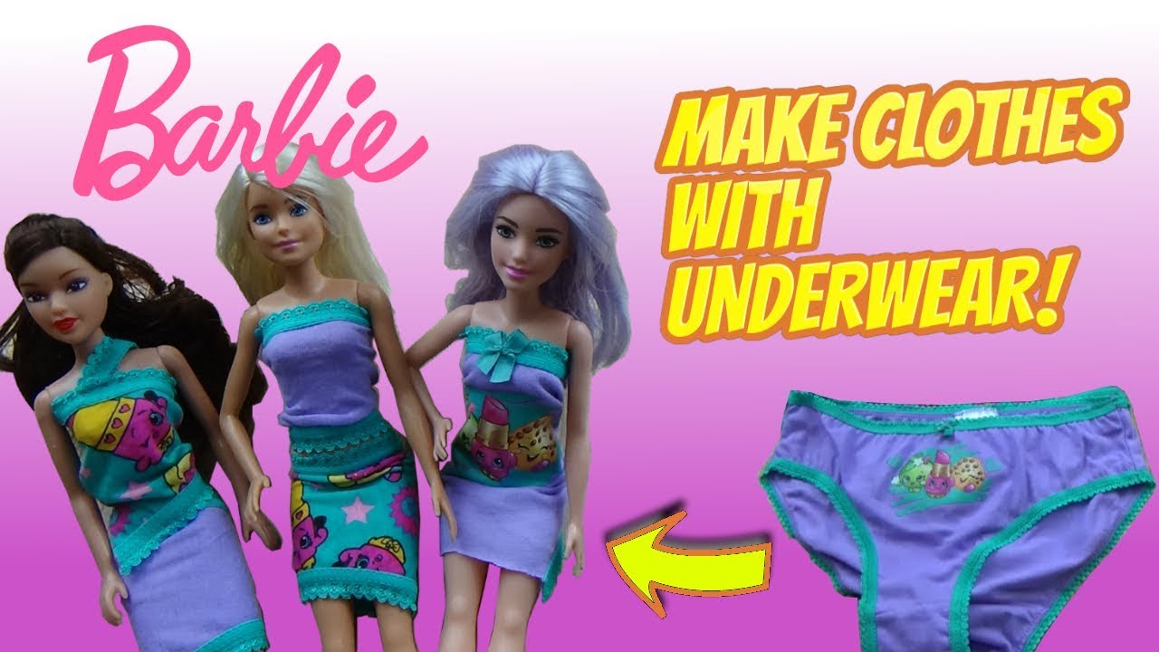 DIY How to make: underwear set for Barbie doll