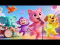 Sing &amp; Dance with Rainbow Animal Friends 🎶🦁🌈 | Fun Kids Music, Colorful Animals &amp; Move Along Songs!