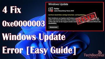 How to Fix 0xe0000003 Windows Update Error [Easy Guide]