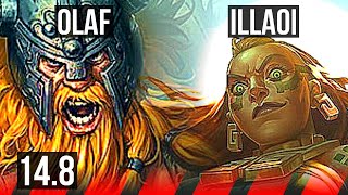 OLAF vs ILLAOI (TOP) | 7 solo kills, Legendary, 9/2/4, 500+ games | NA Diamond | 14.8