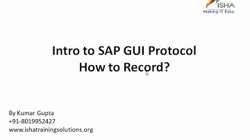 Loadrunner SAPGUI Protocol - 1. Pls call/whatsapp us on +91-8019952427 to enroll