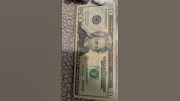 Solid Serial Number Twenty Dollar Bill