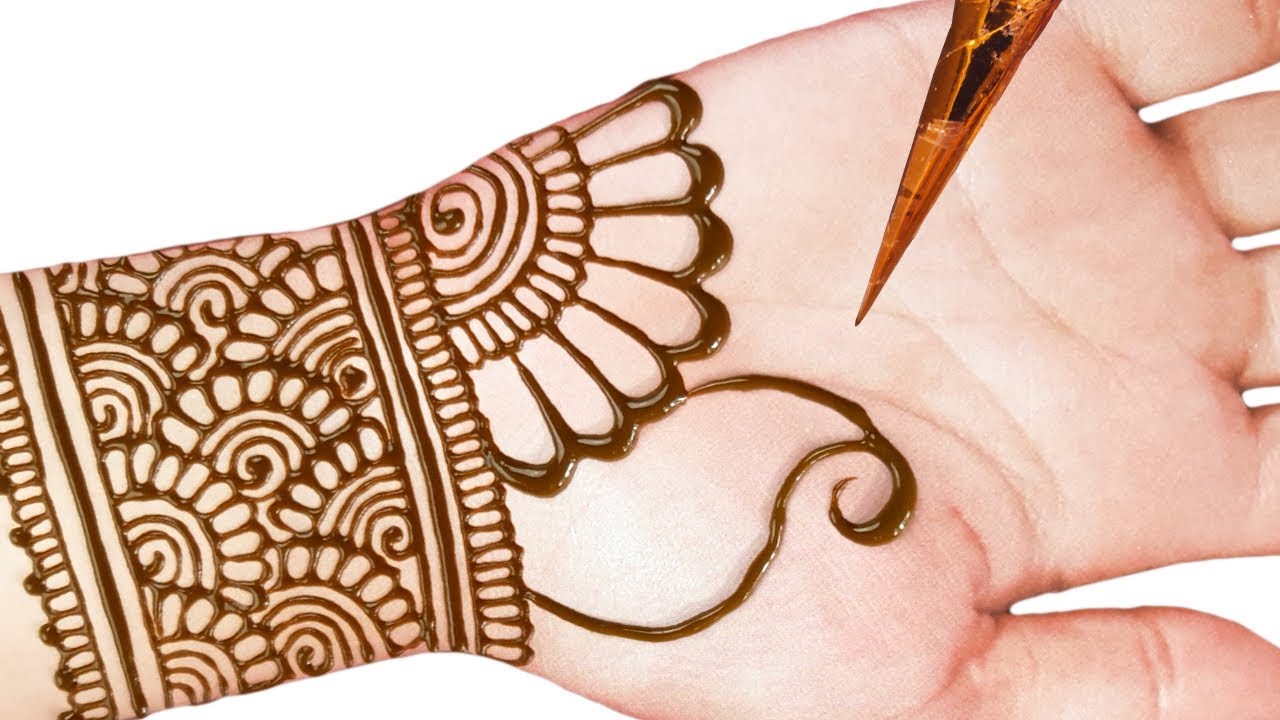 Easy beautiful mehndi - New simple mehndi design for front hands ...