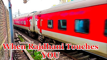 When Rajdhani Express overtakes you closely | Parallel Action - Overtake - Reovertake | EMU vs RAJDH
