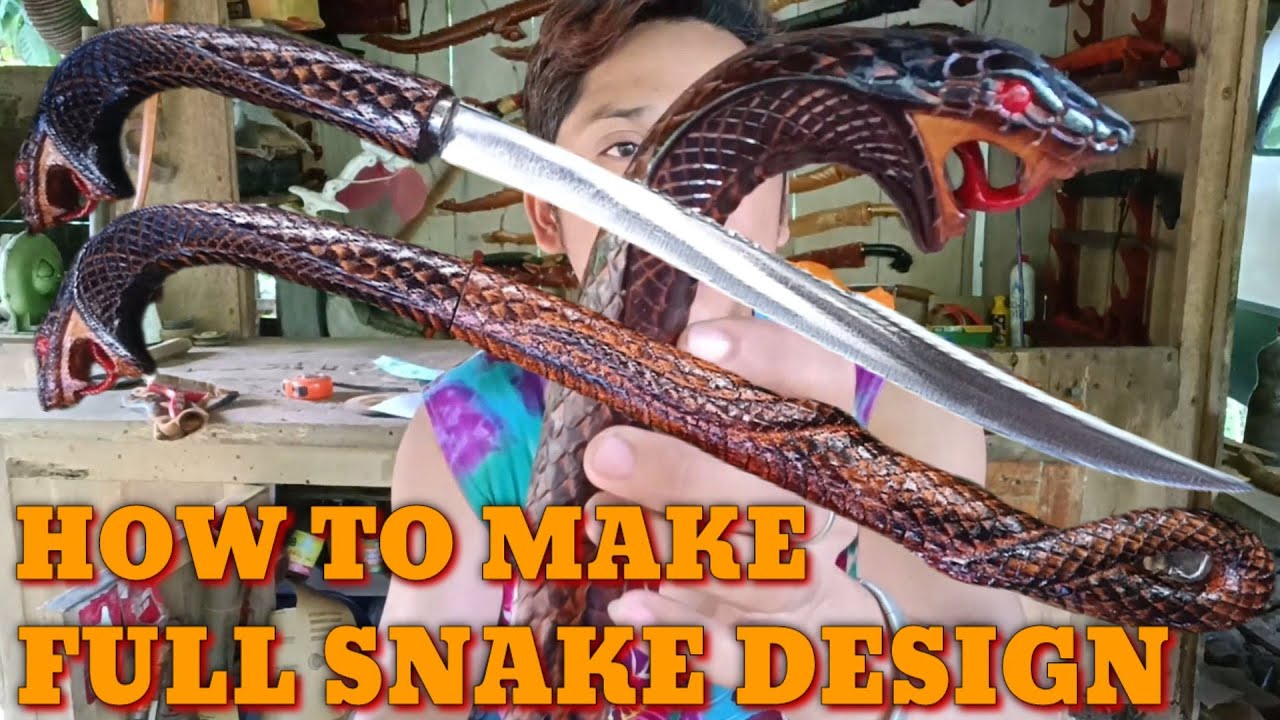HOW TO MAKE HANDLE AND CASE FULL SNAKE DESIGN