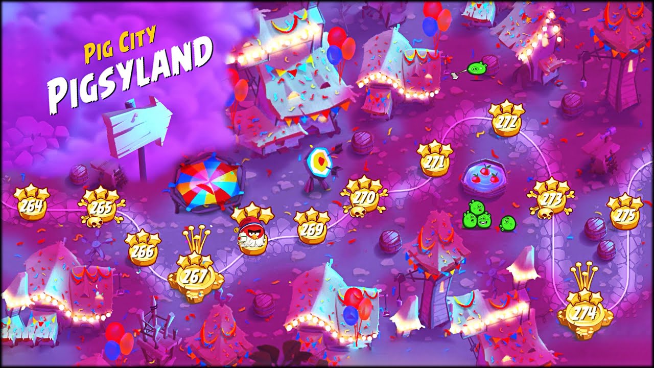 Angry Birds 2 - Pig City / Pigsyland (241-280 levels) Walkthrough - YouTube