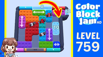 Color Block Jam Level 757 (759) Solution Walkthrough