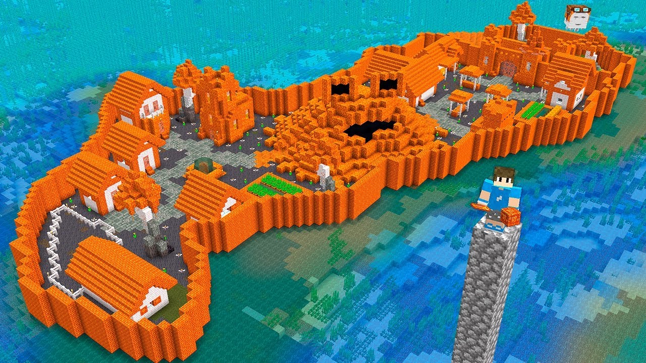 FIZ UMA VILA DE RESINA NO MINECRAFT