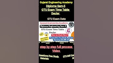 📢GTU Exam Time Table Declared 2025😱  | Diploma Sem-5,6 Date Out🔥 | How to Check Time Table ✅#gtuexam