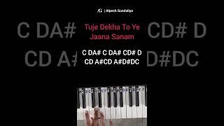 Download Lagu Tuje Dekha To Ye Jaana Sanam Piano Tutorial #tujedekhatoyejaanasanam #pianotutorial #shorts MP3
