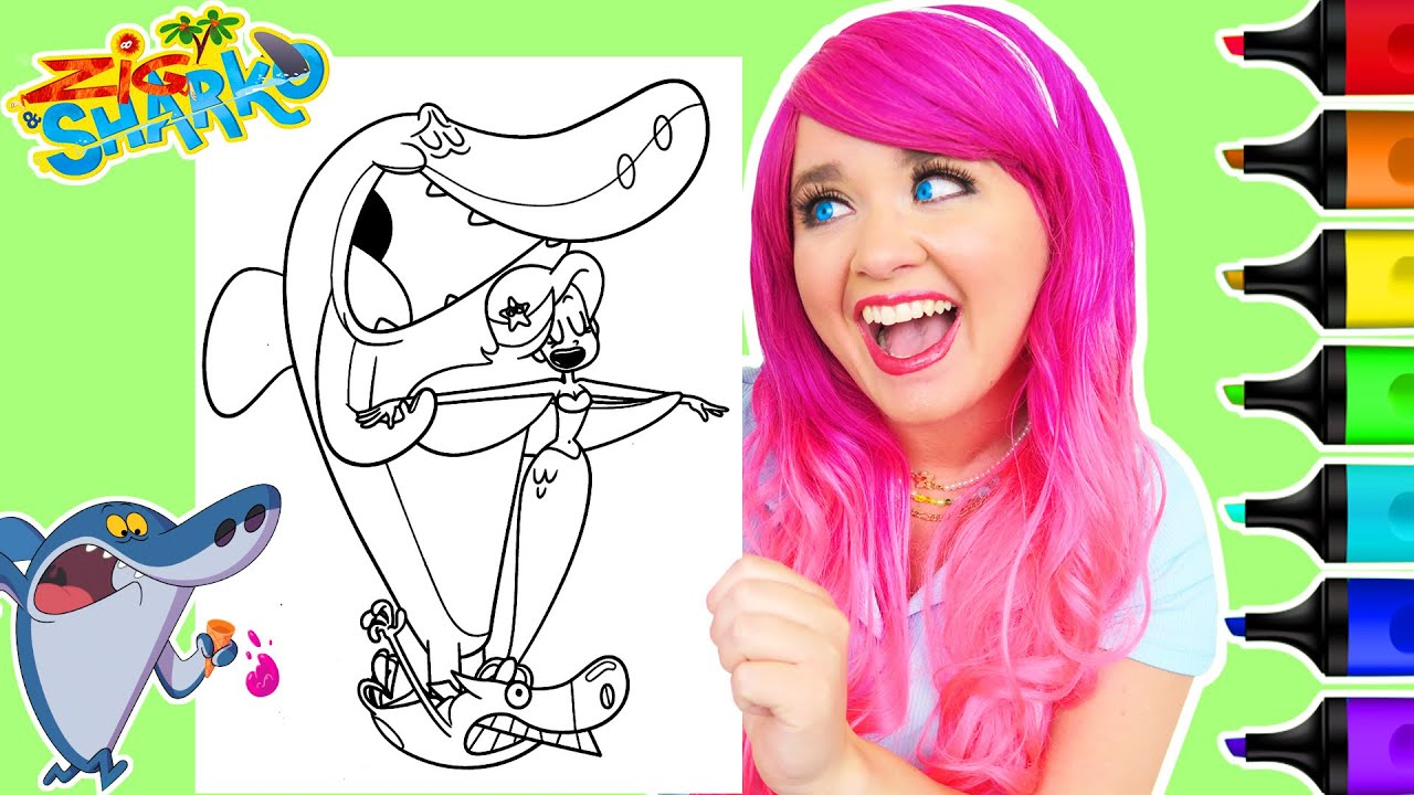 Coloring Zig & Sharko 🦈 | Prismacolor Paint Markers