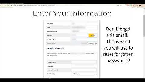 How to Create Parent PowerSchool Accounts