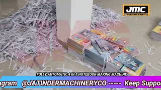😍😍 Fully Automatic Notebook Making machine Price, Notebook Manufacturing M- 09855782452