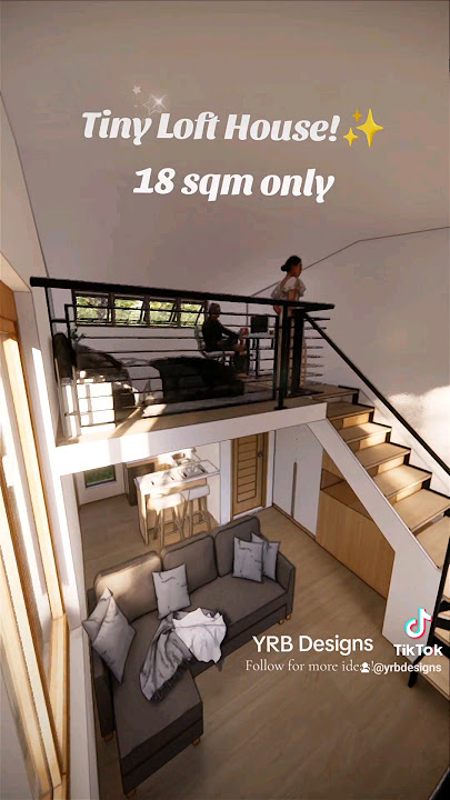 Tiny Loft House! #loftbedroom #shorts  #smallhouseinterior #home #house